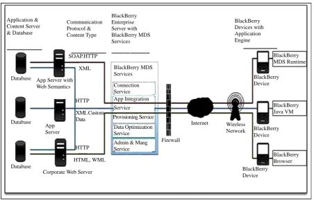 Figure 4.  BlackBerry MDS runtime environment [6]. 