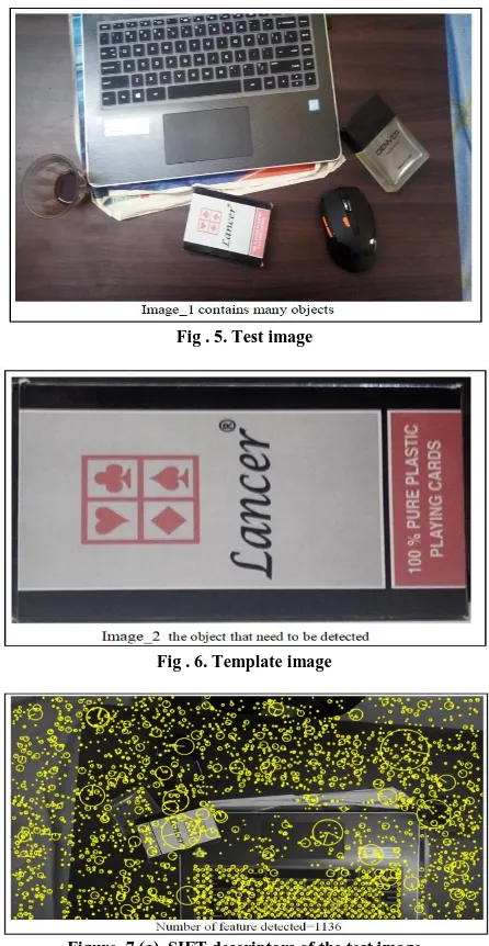 Figure. 7 (a)  SIFT descriptors of the test image 