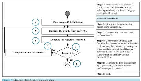 Figure 3. Standard classification c-means stages.  