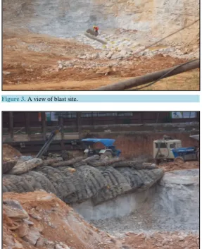 Figure 2. A view of drilling operation at excavation site.                   