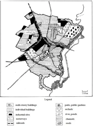 Fig. 1. Biotopic distribution of the territory of Melitopol 