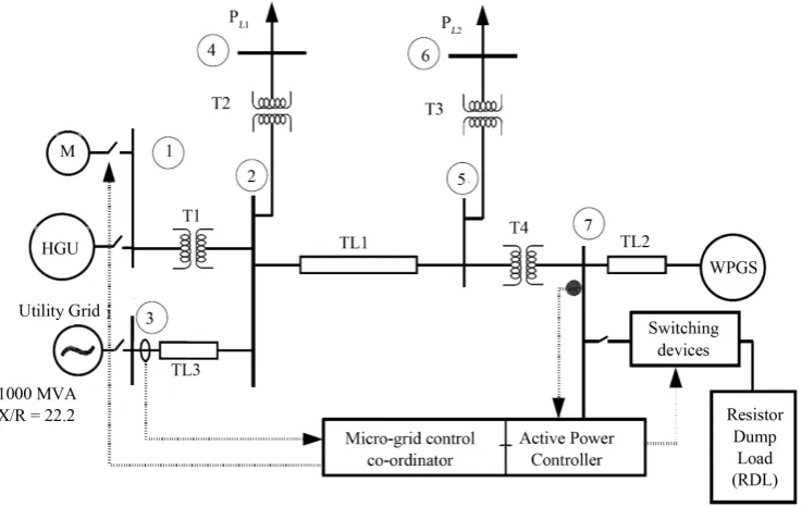 Figure 1. Micro-grid system located in Fermeuse, Newfoundland, Canada along with active power controller