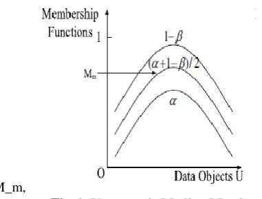 Fig.1. vague set’s Membership Function 