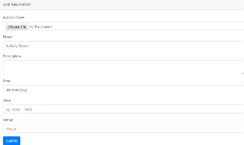 Figure 11: Input screen of add images 