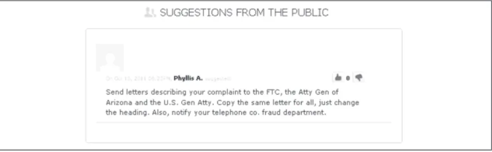 Figure 5. A screenshot of a comment of an Internet visitor in relation to case 47048  posted on PeopleClaim