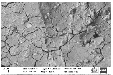 Fig. 14 SEM Image of Geopolymer Concrete GPC4:1 