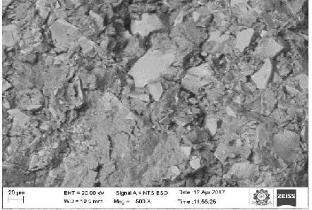 Fig. 10 SEM Image of Geopolymer Concrete GPC2.5:1 