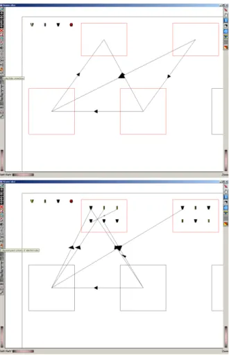 Figure 6. Connections in a component model (top). Selected components are  opened (bottom)