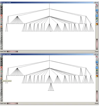 Figure 2. Toggling the display of subsystem contents. Complete system (top). 