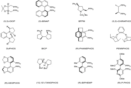 Figure 1. Chiral diphosphine ligands  