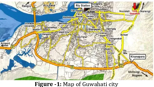 Figure -1: Map of Guwahati city  