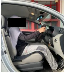 Fig. 3. Seating position on the car seat 