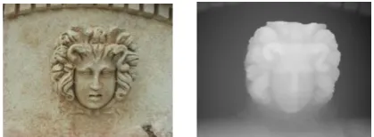 Figure 1: A 2D image and its depth map 2. ESTIMATING DEPTH BY LEARNING DEPTH FROM EXAMPLES  