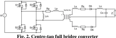 Fig. 2. Centre-tap full bridge converter 