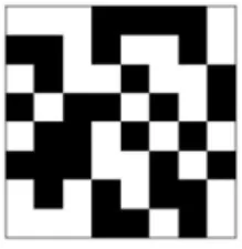 Figure 2. Example of an 8x8 mask pattern, used in simulations presented here.
