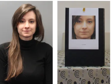 Figure 3. The photo-shooting sessions. Left: Creating client images. Right: Creating imposter images.