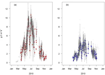 Table 4. Biomass production (g DW m−2 ± standard error) in the monitored tree organs between each sampling date.