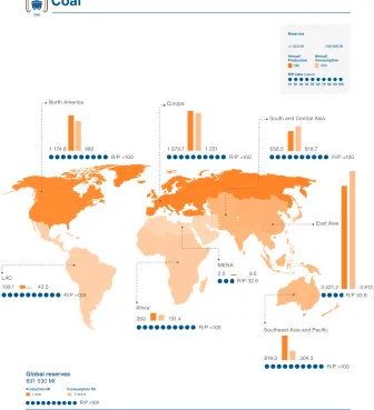 Fig. 2. – The coal geographical situation (source: World Energy Council, 2013).