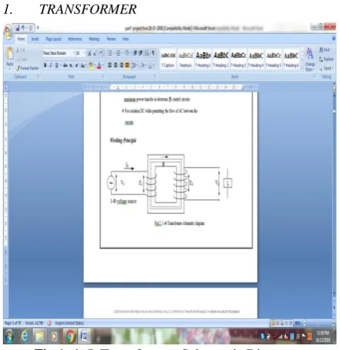Fig 3: Transition versus current bend in a transformer  center 