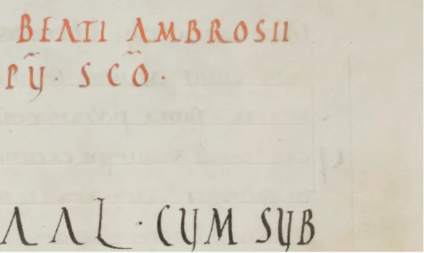 Figure 14: Example of  script, full page and detail, Basel, Universitätsbibliothek, Bc II  5, f