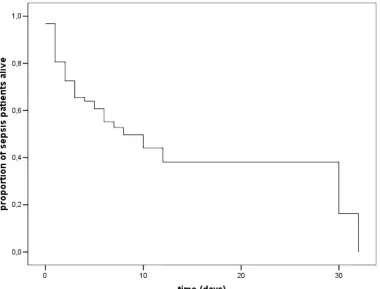 Figure 5: Survival function for a Cox proportional-hazards regression. The curve 