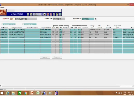 Fig 20 Main Screen of Change in Level/Description 
