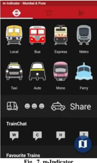 Fig.  7. m-Indicator Google maps does not give any details regarding the fares 