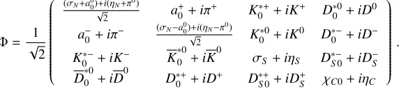 Table 1. Branching ratios for the two- and three-body decay of the pseudoscalar glueball G˜ into a scalar and apseudoscalar meson, where σS is assigned either to f0(1710) or to f0(1500) (values in parentheses).