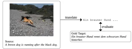 Figure 2: Two different translations of “A man is holding aseal” depending on the visual context