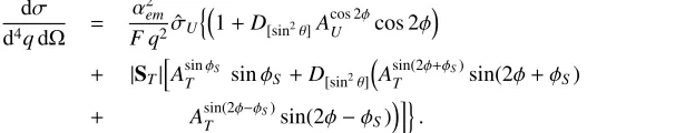 Figure 7. shows the projected statistical errors for the azimuthal asymmetries, as a function of x-