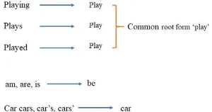 Fig. 8.  Example of stemming  