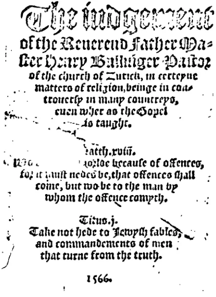 Fig. 13. T—p. of The judgement of.• • Bullinger(1566).