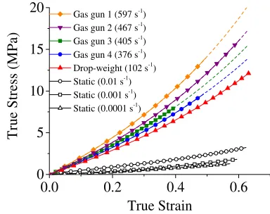 Table 1. Averaged Young’s moduli, strain rates of the two drop-weight test sets and the identiﬁed Ogden parameters.