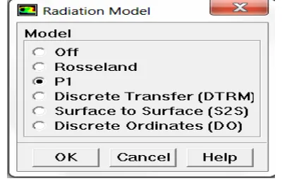 Fig. 3. Radiation models available in FLUENT 6.2 