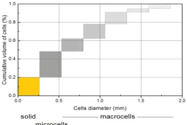 Figure 4. SEM pictures of a AAC with microcells (left) andmacrocells (right) (from [10]).
