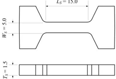 Figure 2. Geometry and dimensions of the specimen.