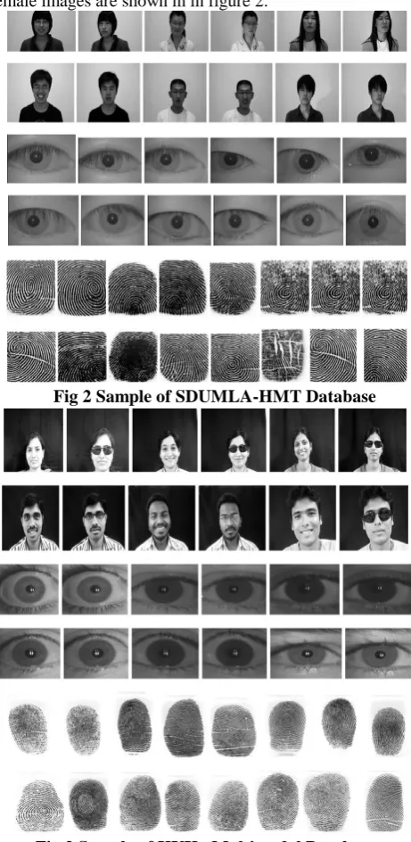 Fig 2 Sample of SDUMLA-HMT Database 
