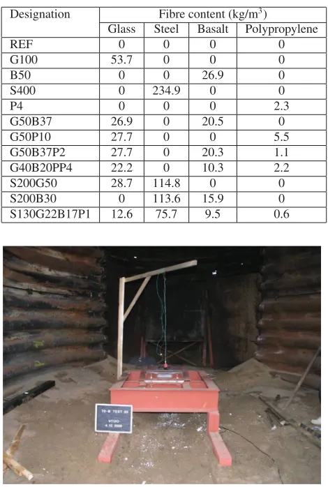 Figure 1. Test stand with a charge.