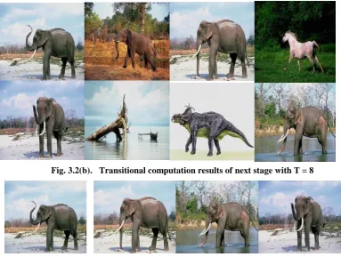 Fig. 3.2(b).   Transitional computation results of next stage with T = 8  