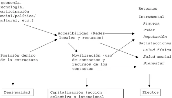 Figura 3.2.1. Modelo de la Teoría del Capital Social. 