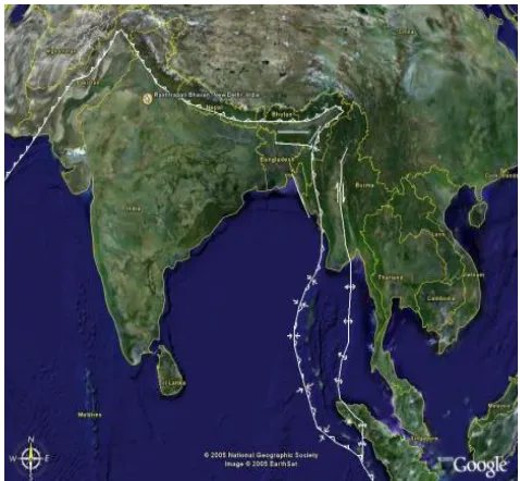 Fig. 2. Five active seismic zones in Bangladesh and its  surrounding region with their frequency of earthquakes
