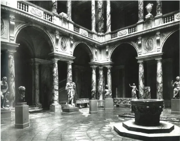 Figure 3 The Cyprian Room, finds from Samothrace can be seen on the left, Aquarelle by  C