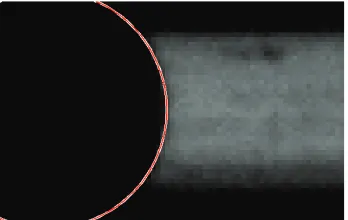 Figure 15. Vertical line light intensities for right meniscus.