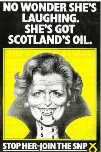 Figure F: SNP campaign leaflet from 1972. 66  Although differently phrased, oil revenue remains one the SNP's main  arguments for independence today.