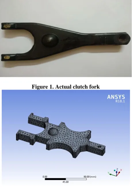 Figure 4. Redesign of new clutch fork based on the results  of topology optimization. 