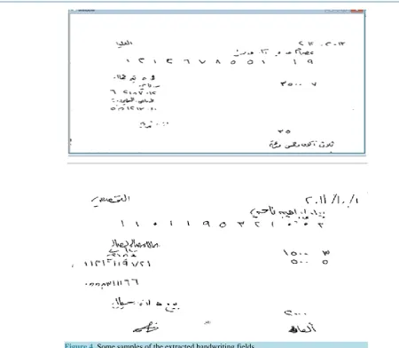 Figure 4. Some samples of the extracted handwriting fields.                             