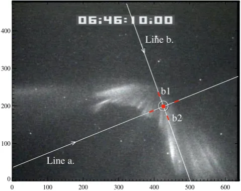 Fig. 5. An image from the camera from 06:46:10 UT, north is up-ward and east is to the left