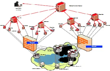 Figure 1: Typical DDoS attack organization.  