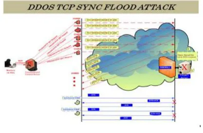 Figure. 2: Sample DDoS Flood attacks that target the  network 