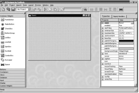 Figure 2.5. Qt Designer with an empty form